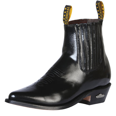 Tobillo Bota Vaquera del General - Negro Camaleón 181