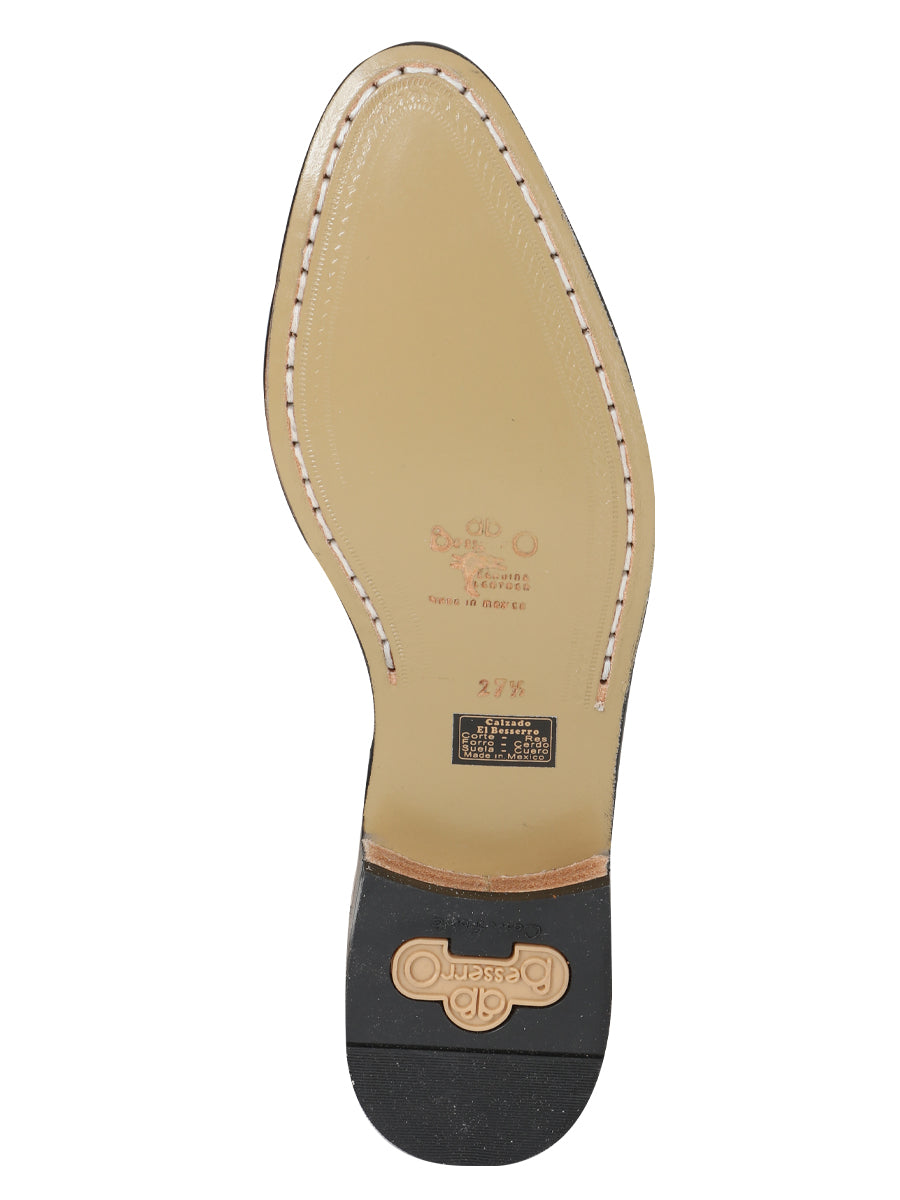 Botín Vaquero de Hombre El Besserro Charro en Piel Bovino Nobuck Color Hueso 205