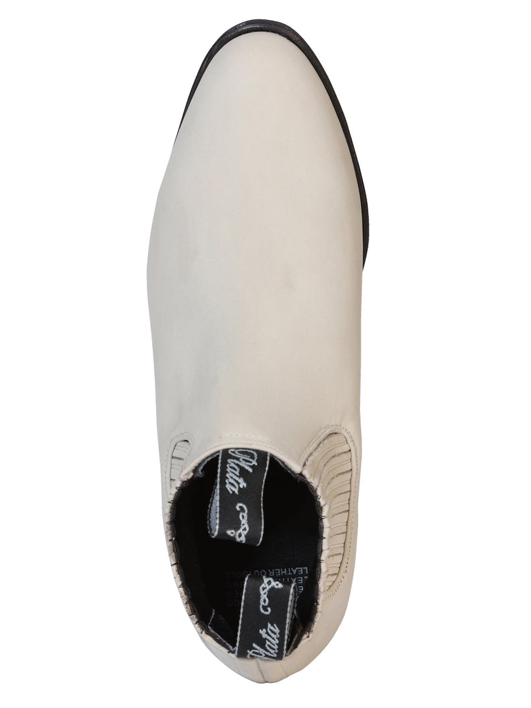 Botín Vaquero de Hombre El General Charro en Piel Bovino Nobuck Color Natural 229