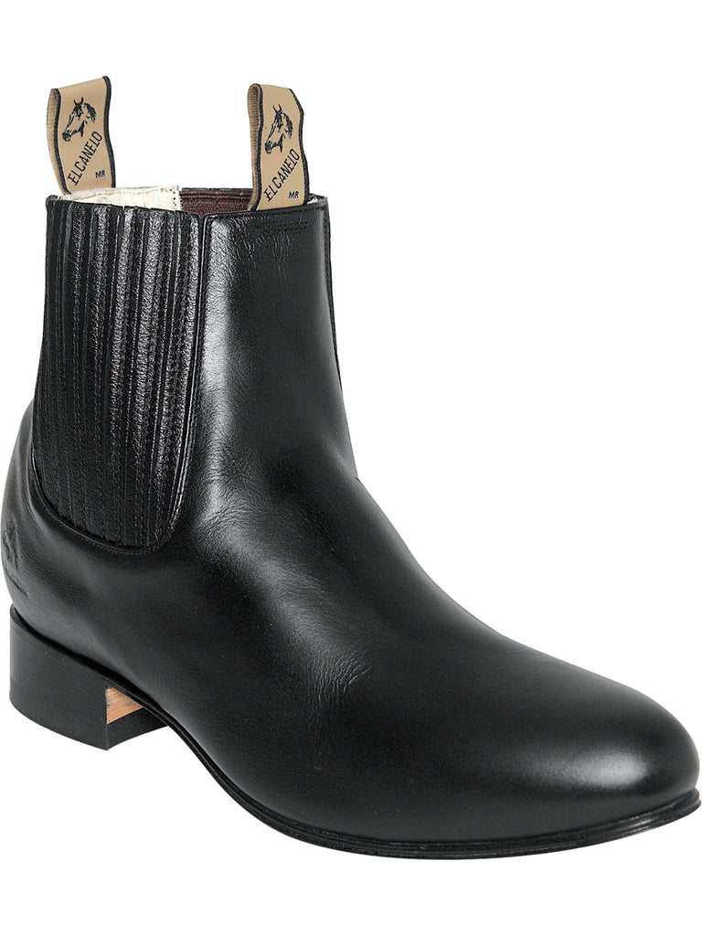 Botín Vaquero de Hombre El General Charro Tobillo Color Negro 232
