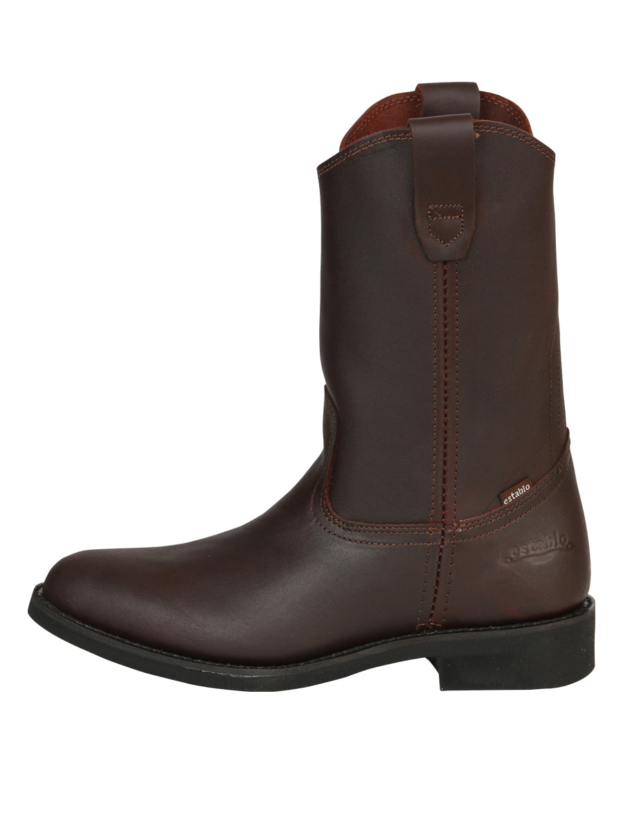 Botín Vaquero de Hombre El General Trabajo en Piel Color Shedron 316