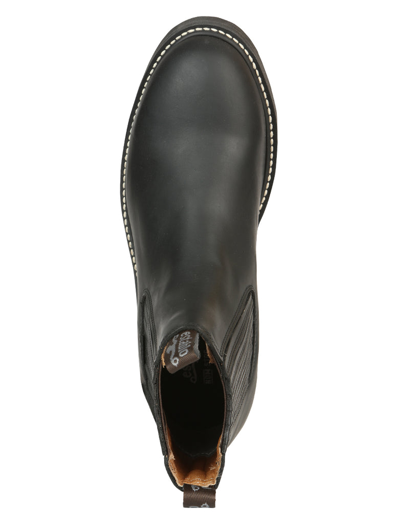 Botín Vaquero de Hombre El General Tobillo Trabajo en Piel Color Negro 320