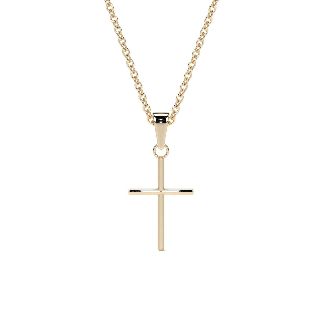 Dije Cruz de Oro 10 y 14 Quilates para Collar - Joyería Católica Ideal para Mujer, Hombre, Niña y Niño