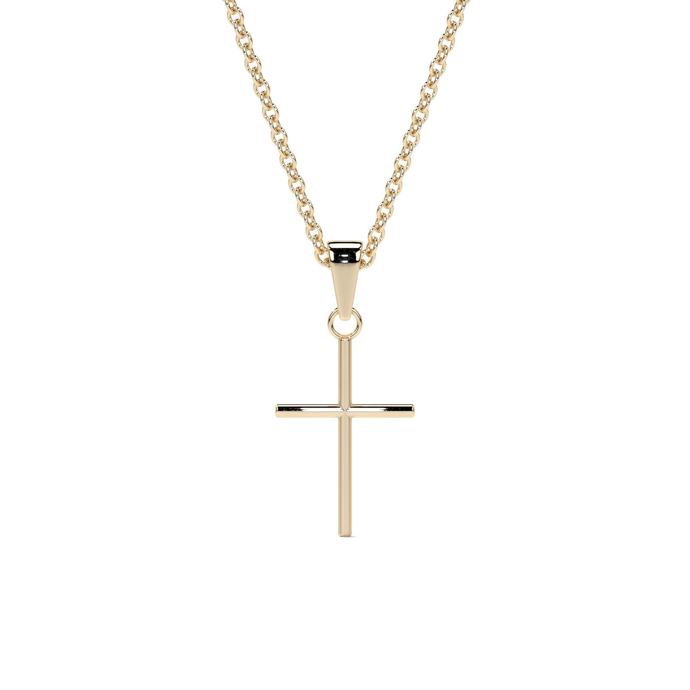 Dije Cruz de Oro 10 y 14 Quilates para Collar - Joyería Católica Ideal para Mujer, Hombre, Niña y Niño