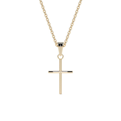 Dije Cruz de Oro 10 y 14 Quilates para Collar - Joyería Católica Ideal para Mujer, Hombre, Niña y Niño