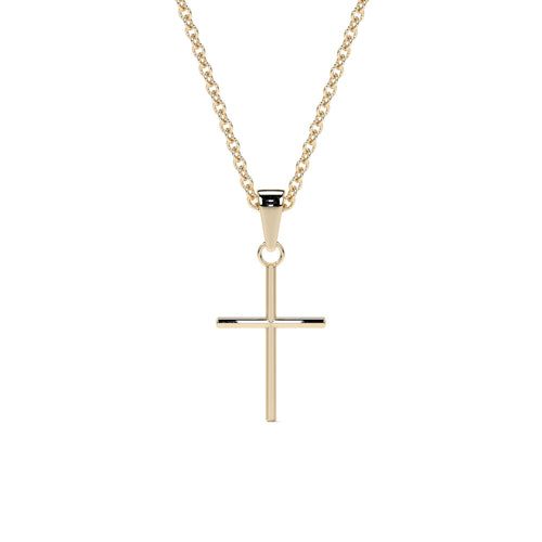 Dije Cruz de Oro 10 y 14 Quilates para Collar - Joyería Católica Ideal para Mujer, Hombre, Niña y Niño