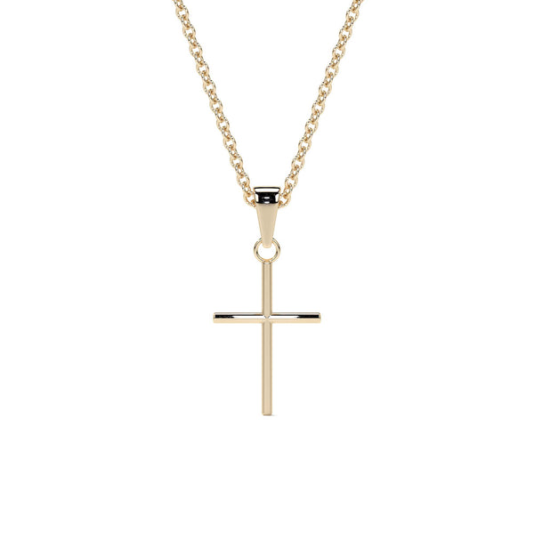 Dije Cruz de Oro 10 y 14 Quilates para Collar - Joyería Católica Ideal para Mujer, Hombre, Niña y Niño