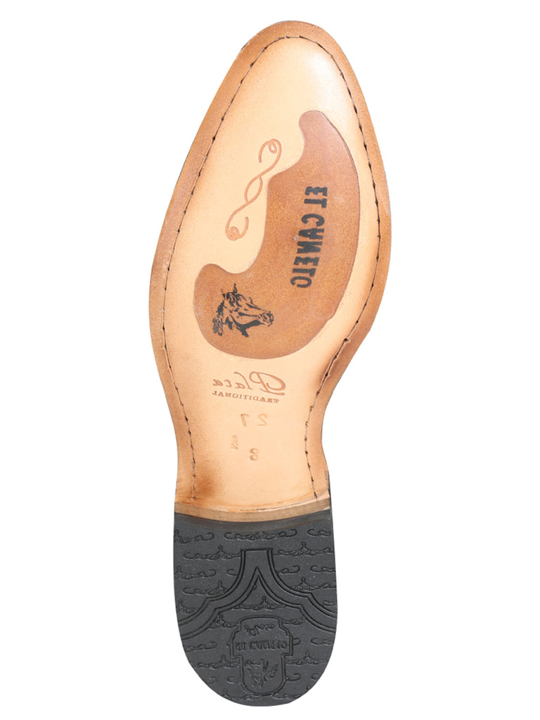 Botín Vaquero de Hombre El General Charro en Piel Bovino Nobuck Color Negro 3663