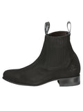 Botín Vaquero de Hombre El General Charro en Piel Bovino Nobuck Color Negro 3663