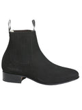 Botín Vaquero de Hombre El General Charro en Piel Bovino Nobuck Color Negro 3663