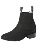 Botín Vaquero de Hombre El General Charro en Piel Bovino Nobuck Color Negro 3663