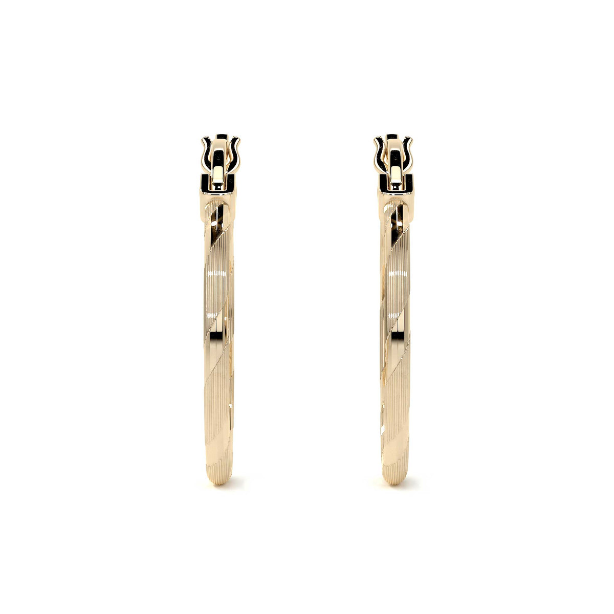 Arete Arracada Con Diamantado Cordon Blue De Oro