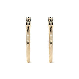 Arete Arracada Con Diamantado Cordon Blue De Oro