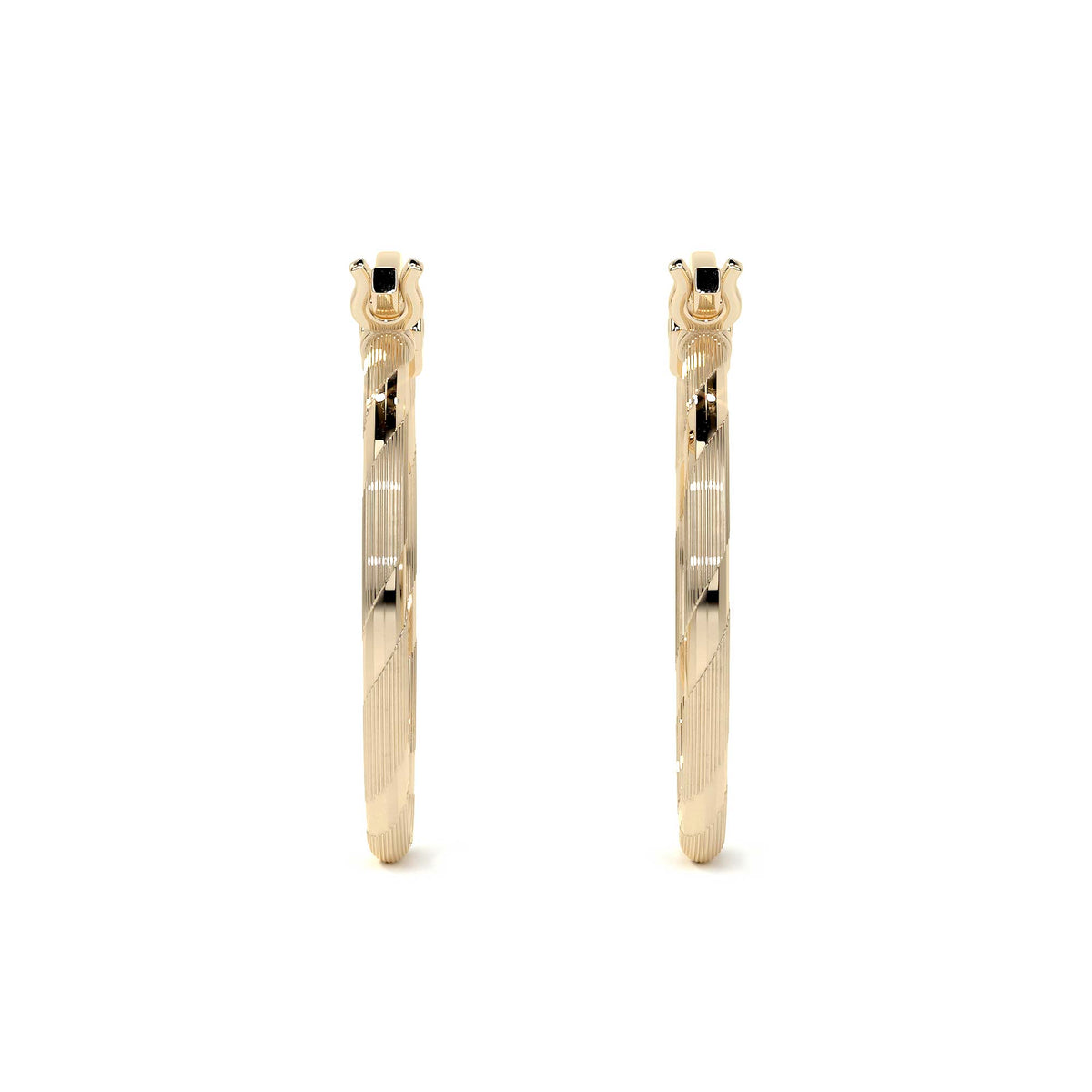 Arete Arracada Con Diamantado Cordon Blue De Oro