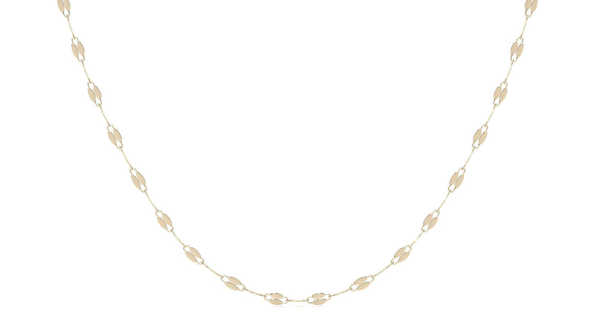 Cadena De Oro Italiano 14k, Estilo Grano De Café