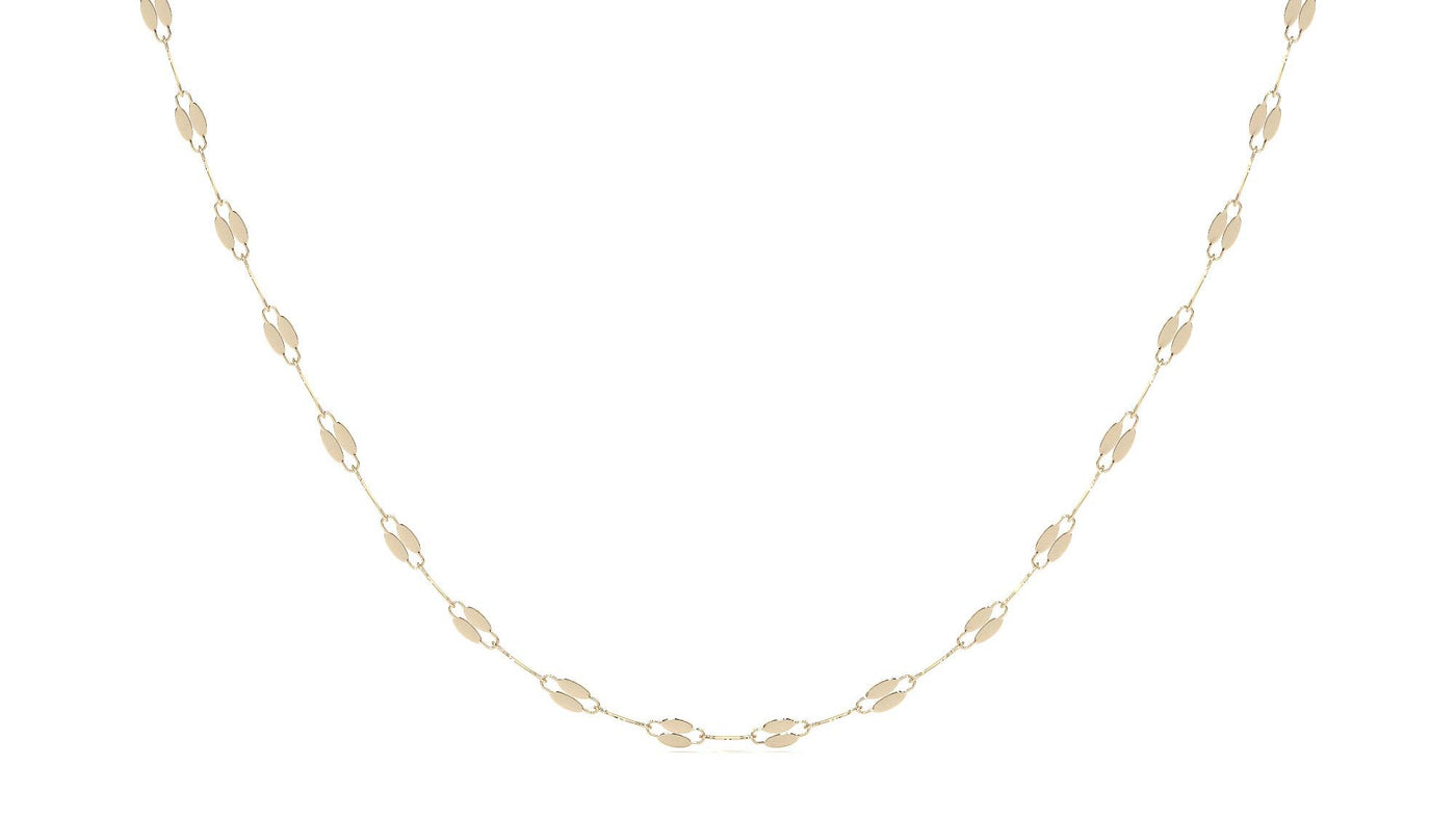 Cadena De Oro Italiano 14k, Estilo Grano De Café