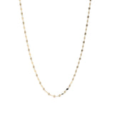 Cadena De Oro Italiano 14k, Estilo Grano De Café