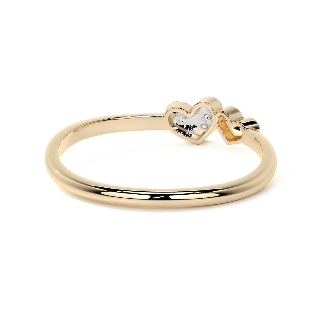Anillo De Oro 14k Con Corazón Rodinado