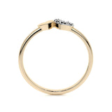 Anillo De Oro 10k Con Corazón Rodinado