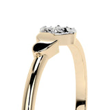 Anillo De Oro 10k Con Corazón Rodinado