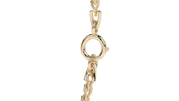Pulsera Italiana Figaro 3x1 Hueca Calibre 2.6 mm