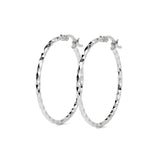 Arete Arracada Diamantada De Plata Ley 925 Para Mujer Confeti