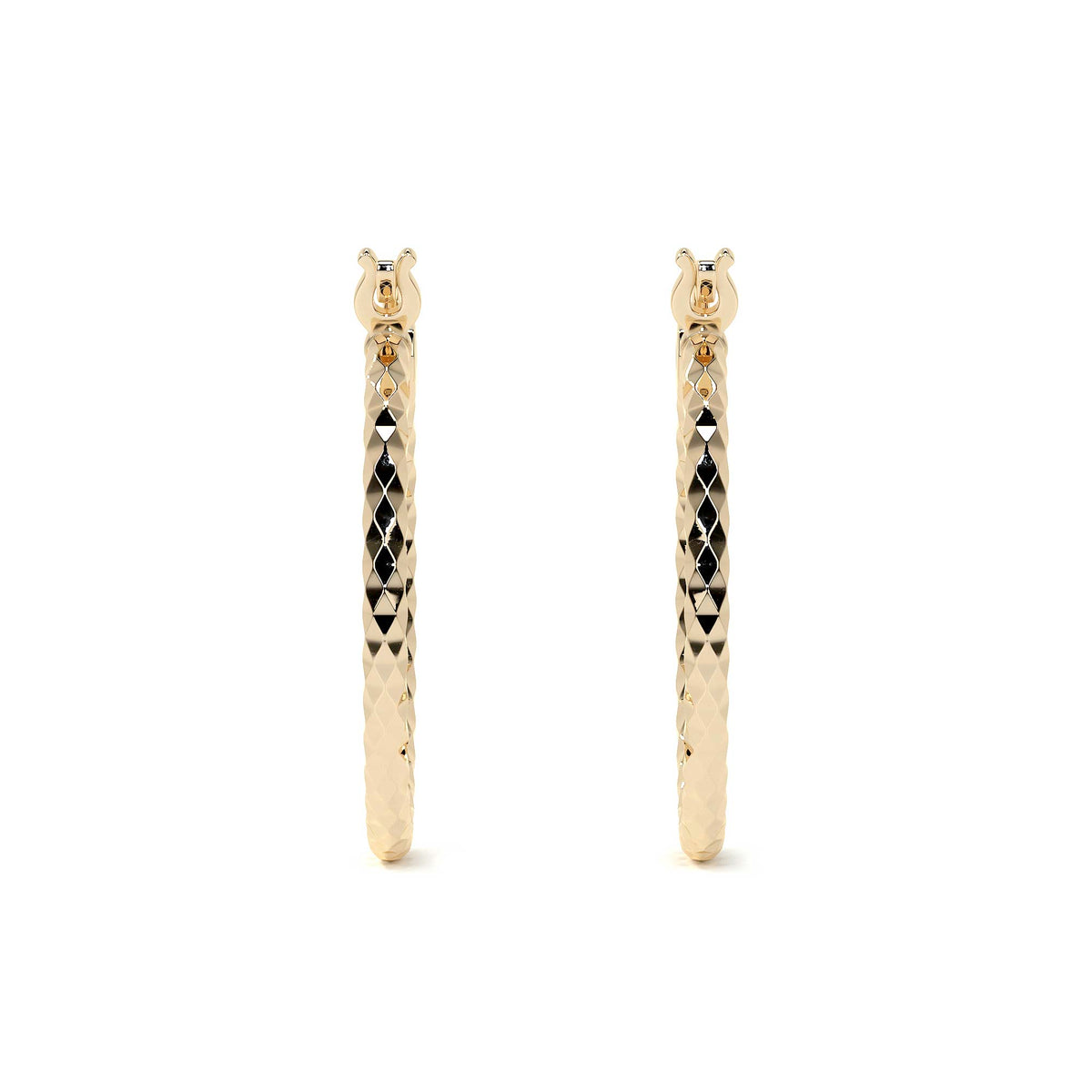 Arete Arracada Con Diamantado Estilo Panal De Oro 10k