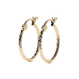 Arete Arracada De Oro 14k Con Diamantado Estilo Panal