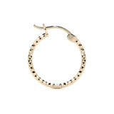 Arete Arracada De Oro 14k Con Diamantado Estilo Panal