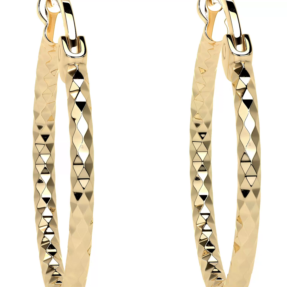 Arete Arracada Con Diamantado Estilo Panal De Oro 10k
