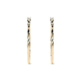 Arete Arracada De Oro De 14k Diamantada Estilo Torsal