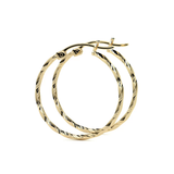 Arete Arracada De Oro De 10k Diamantada Estilo Torsal