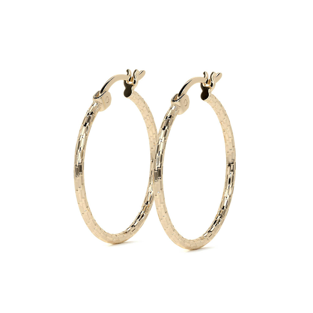 Arete Arracada Diamantada De Oro 14k Estilo Dominó