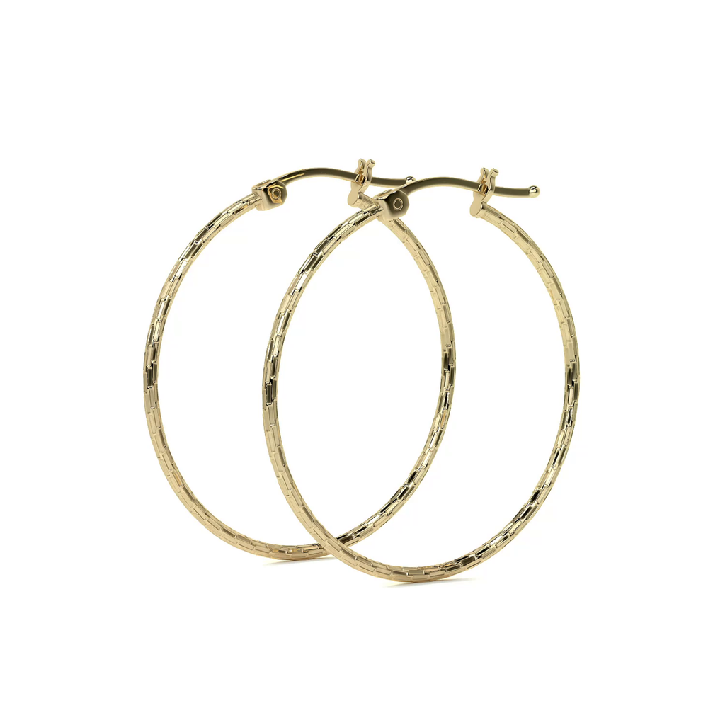 Arete Arracada Diamantada De Oro 14k Estilo Dominó
