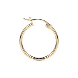 Arete Arracada Lisa Para Mujer De Oro Puro De 14k