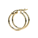 Arete Arracada Lisa Para Mujer De Oro Puro De 14k