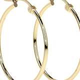 Arete Arracada De Oro 10k Lisa