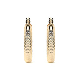 Arracada Bangle De Oro 10k Diamantado Diagonal