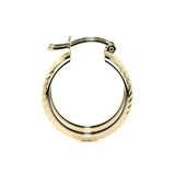 Arracada Bangle De Oro 10k Diamantado Diagonal