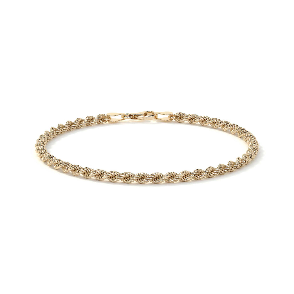 Pulsera de Oro 14K Estilo Torsal Italiano | Brazalete Elegante y Sofisticado