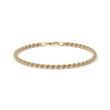 Pulsera de Oro 14K Estilo Torsal Italiano | Brazalete Elegante y Sofisticado