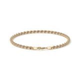 Pulsera de Oro 14K Estilo Torsal Italiano | Brazalete Elegante y Sofisticado