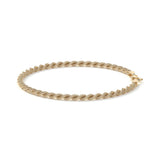 Pulsera de Oro 14K Estilo Torsal Italiano | Brazalete Elegante y Sofisticado