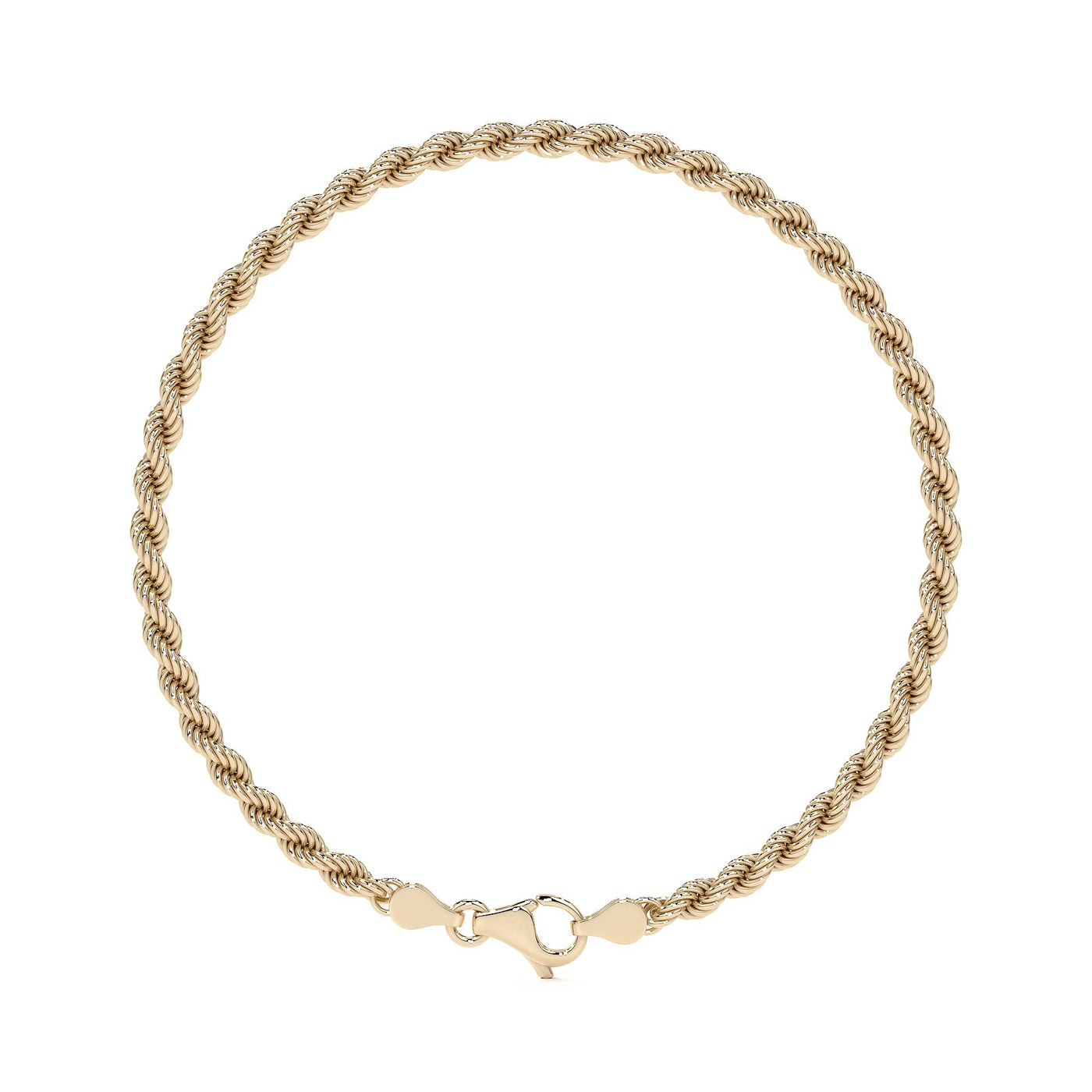 Pulsera de Oro 10K Estilo Torsal Italiano | Brazalete Elegante de 3.8mm