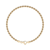 Pulsera de Oro 10K Estilo Torsal Italiano | Brazalete Elegante de 3.8mm