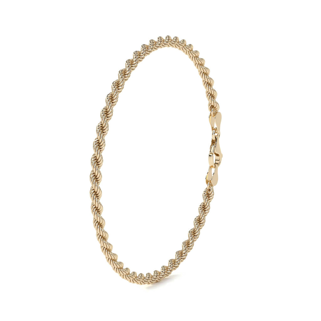 Pulsera de Oro 14K Estilo Torsal Italiano | Brazalete Elegante y Sofisticado