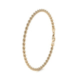 Pulsera de Oro 14K Estilo Torsal Italiano | Brazalete Elegante y Sofisticado