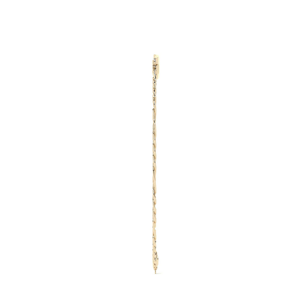 Pulsera Esclava de Oro 10K Estilo Fígaro 3x1 con Placa | Joyería Italiana