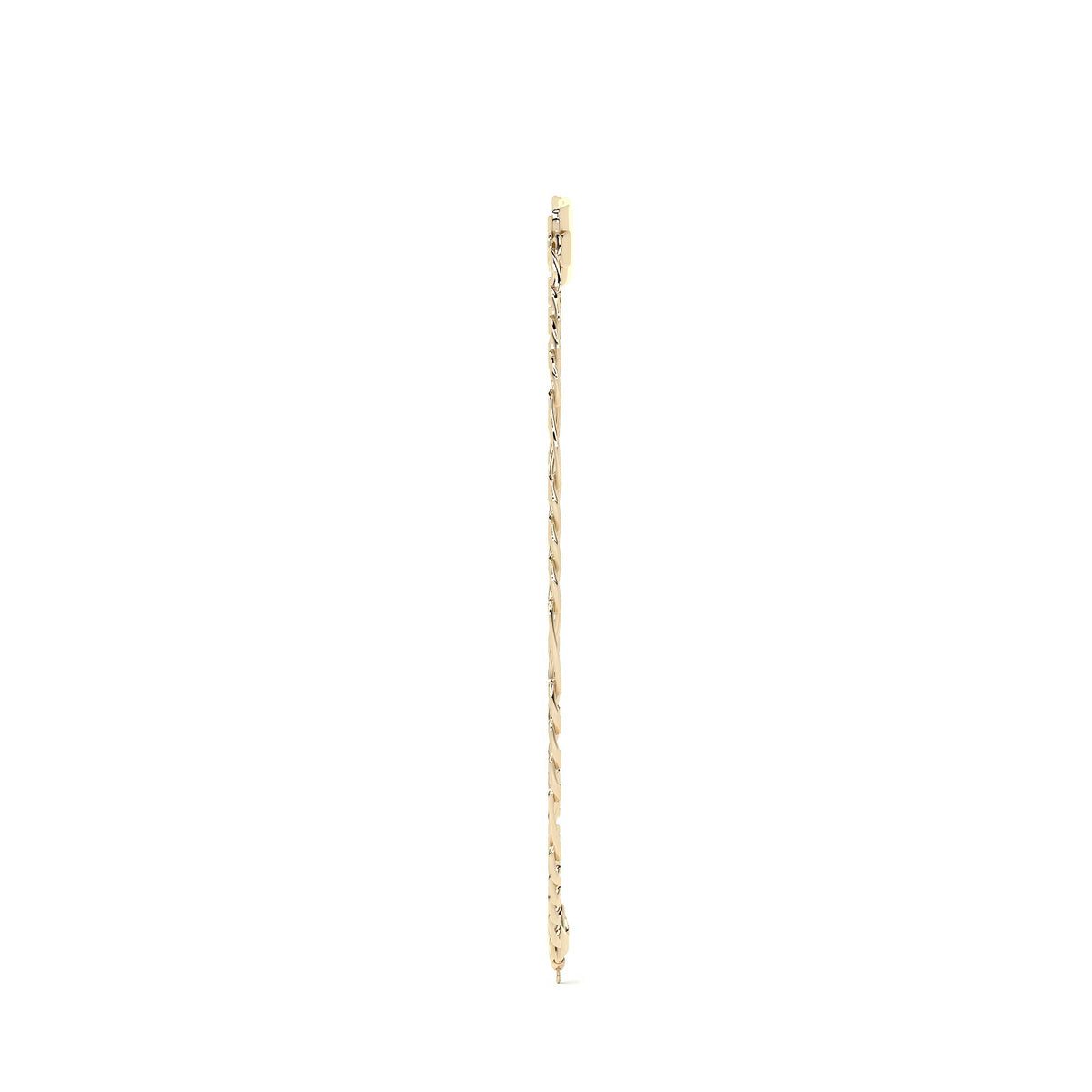 Pulsera Esclava de Oro 10K Estilo Fígaro 3x1 con Placa | Joyería Italiana