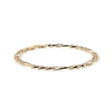 Pulsera de Oro 10K Estilo Fígaro 3x1 Pavé Italiano | Brazalete Sólido de Joyería Fina